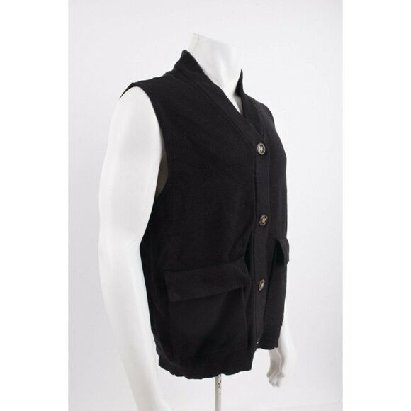 Zara Girls Buttoned Knit Waistcoat Sweater Vest Size 13-14 yr Black 8082/702 NWT - Picture 3 of 7